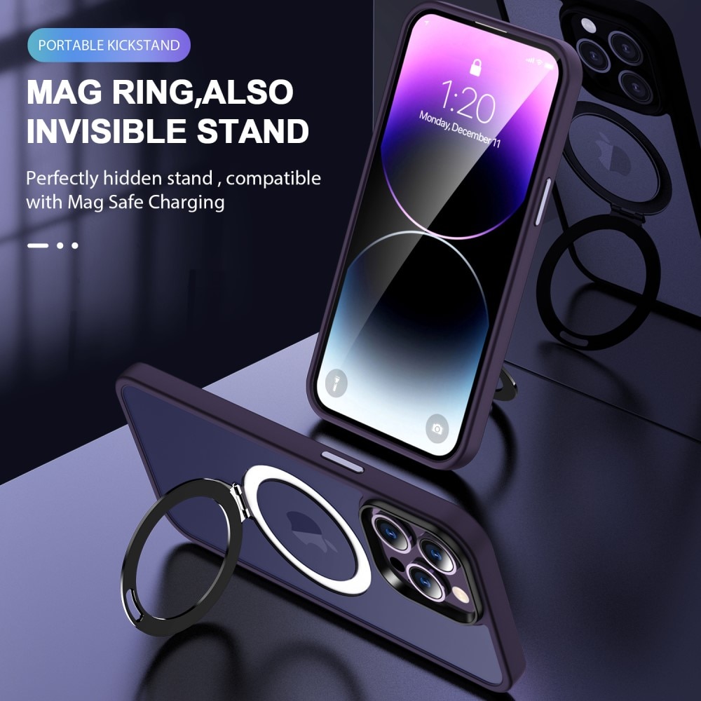 Hybridskal MagSafe Ring iPhone 13 Pro lila