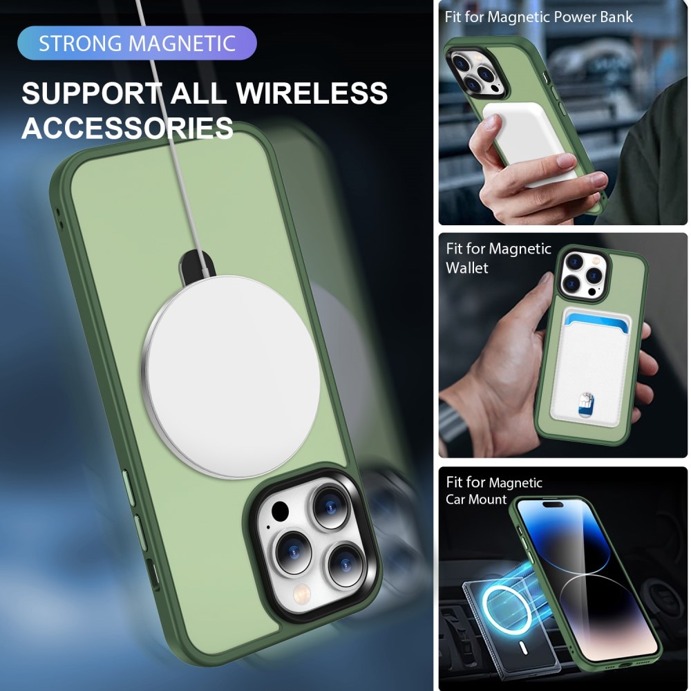Hybridskal MagSafe Ring iPhone 14 Pro Max grön
