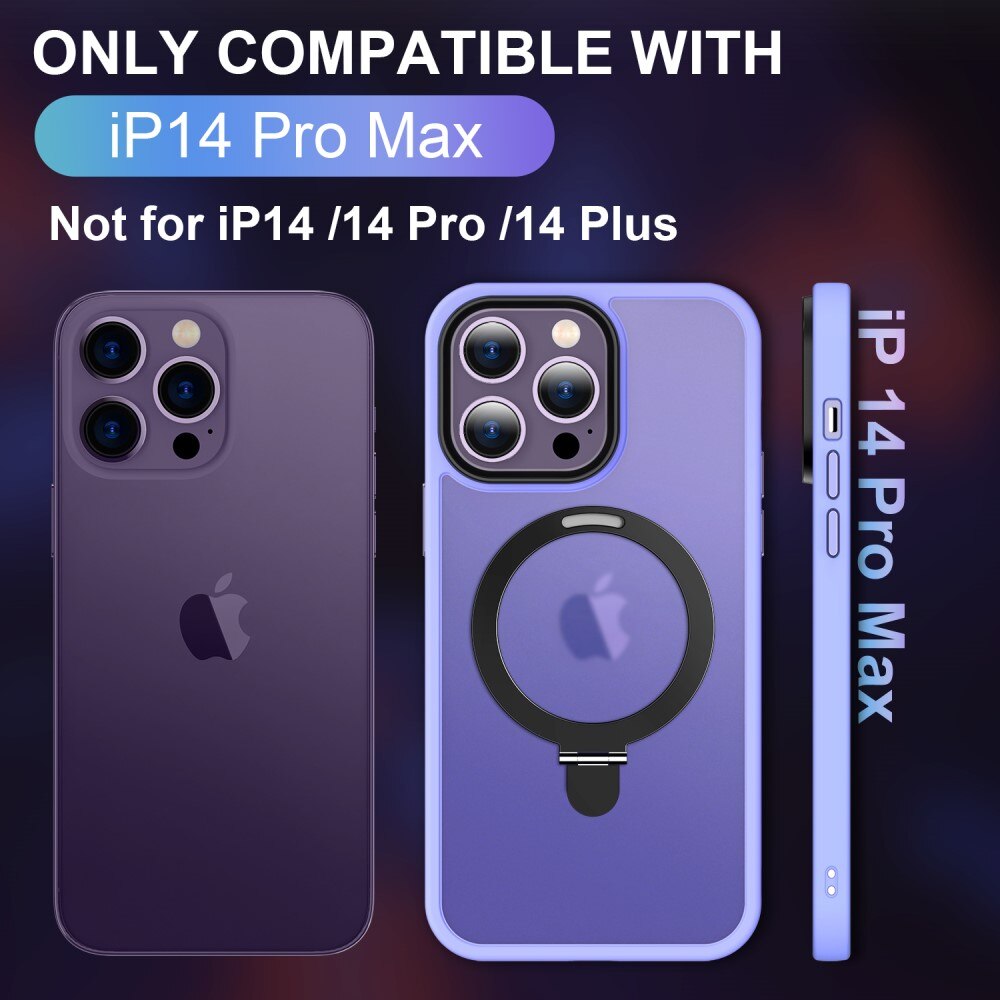 Hybridskal MagSafe Ring iPhone 14 Pro Max Lila