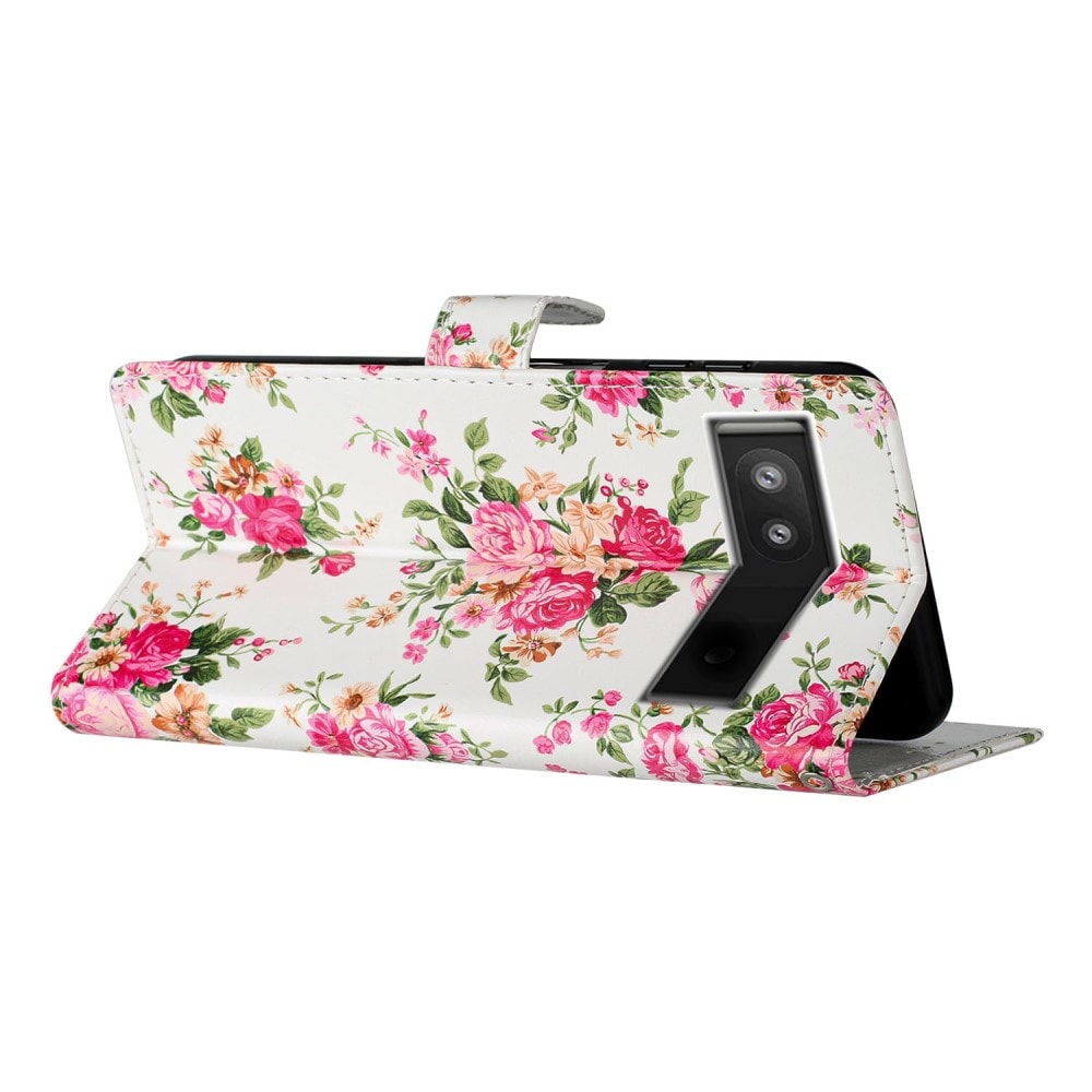 Mobilfodral Google Pixel 6a rosa blommor