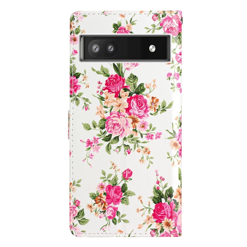 Mobilfodral Google Pixel 6a rosa blommor