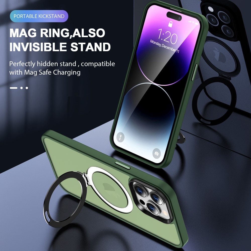 Hybridskal MagSafe Ring iPhone 14 Pro grön