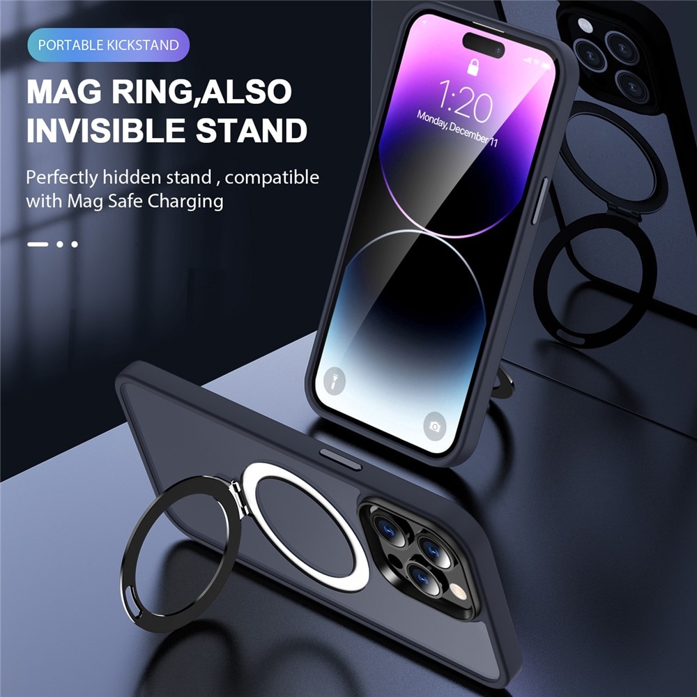 Hybridskal Magnetic Ring iPhone 15 Pro Max Blå