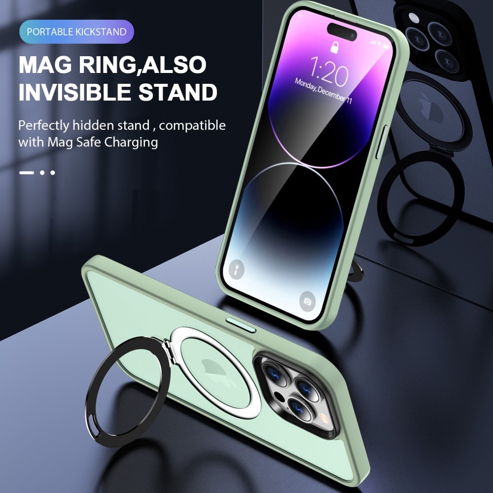 Hybridskal MagSafe Ring iPhone 15 Pro ljusgrön
