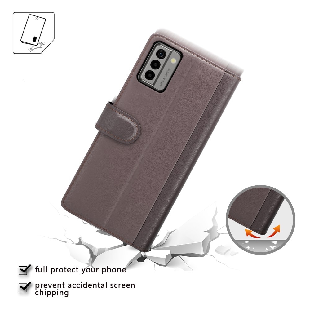 Äkta Läderfodral  Nokia G22 Svart