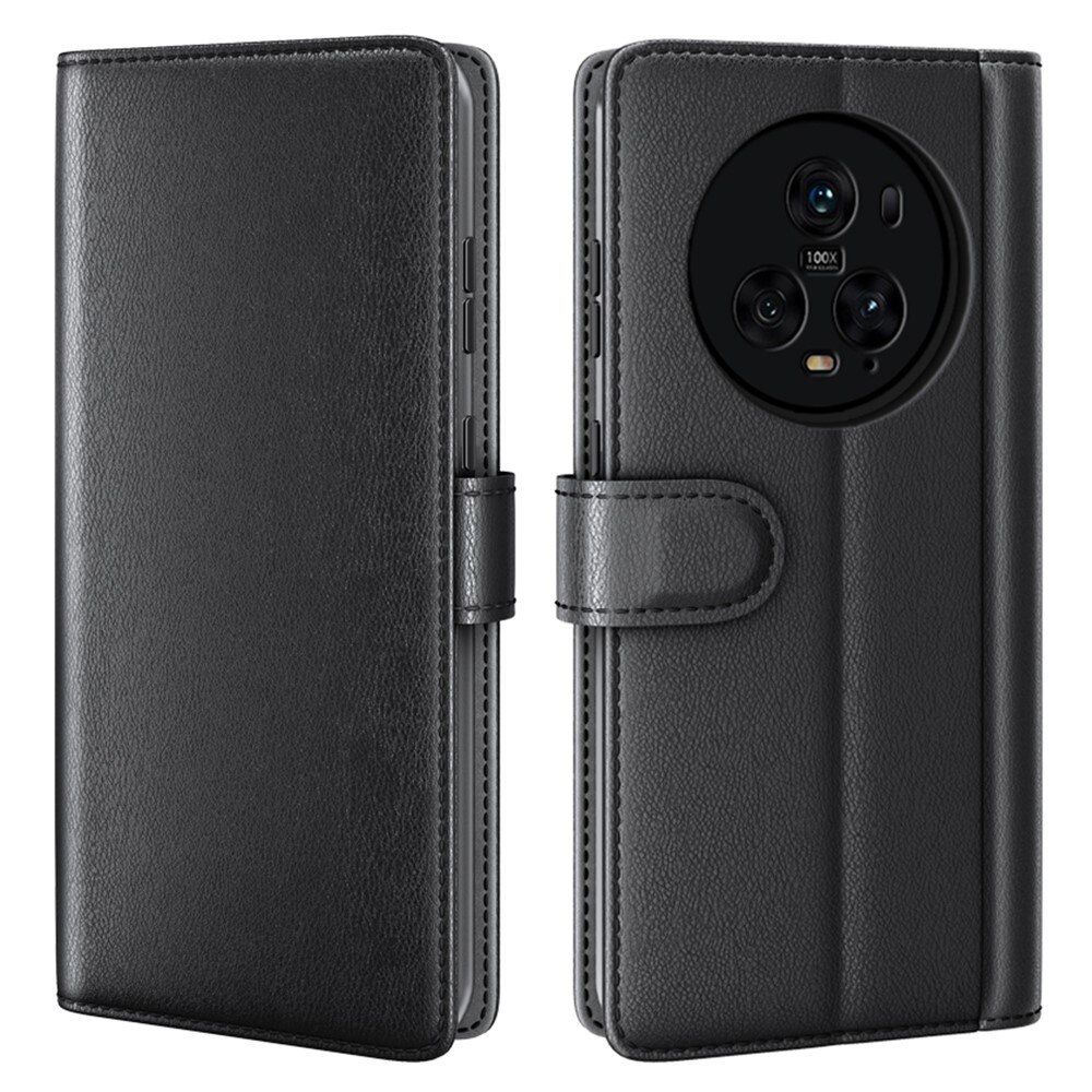 Äkta Läderfodral Honor Magic5 Pro Svart