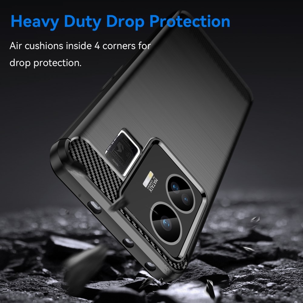  Realme GT3 Skal TPU Brushed Svart