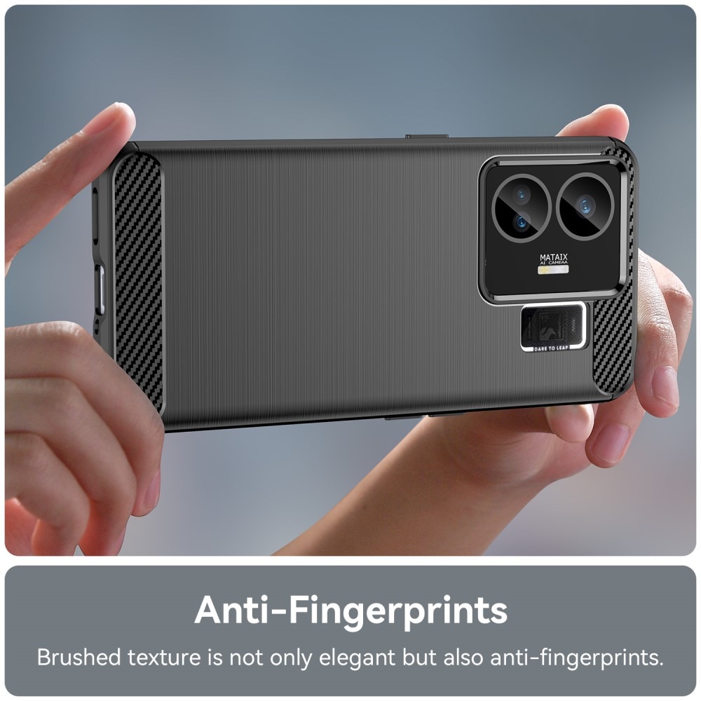  Realme GT3 Skal TPU Brushed Svart