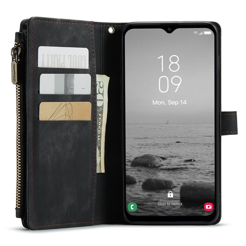 Zipper Plånboksfodral Samsung Galaxy A24 svart