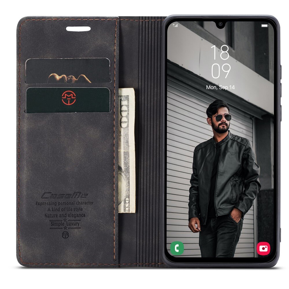 Slim Plånboksfodral Samsung Galaxy A24 Svart