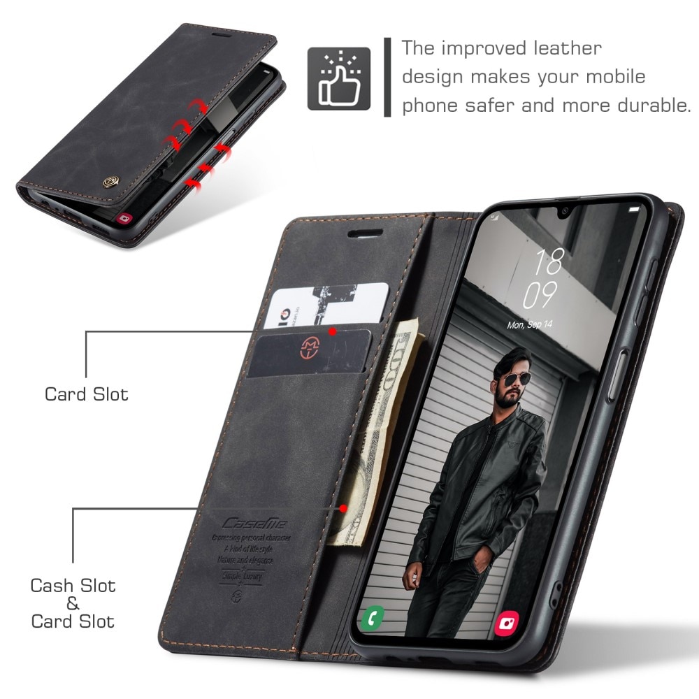 Slim Plånboksfodral Samsung Galaxy A24 Svart