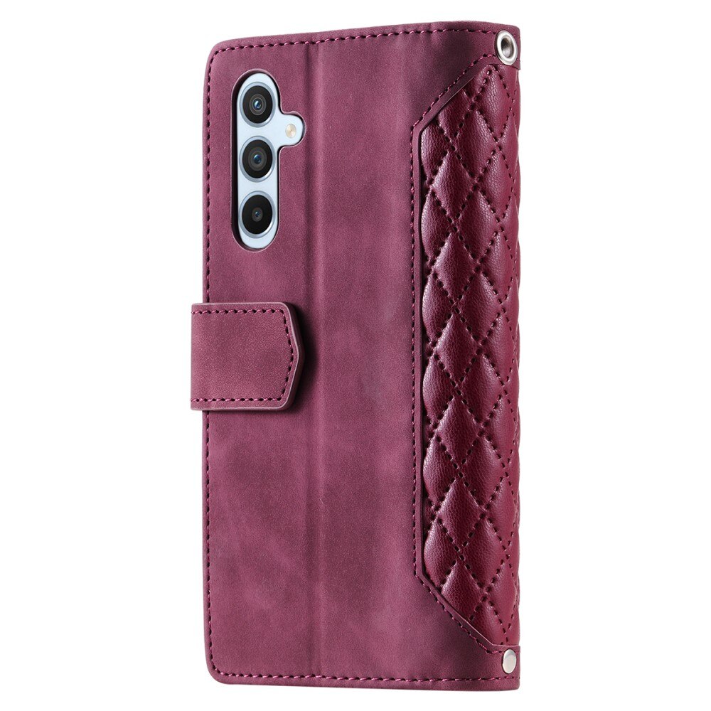 Plånboksväska Samsung Galaxy A54 Quilted röd