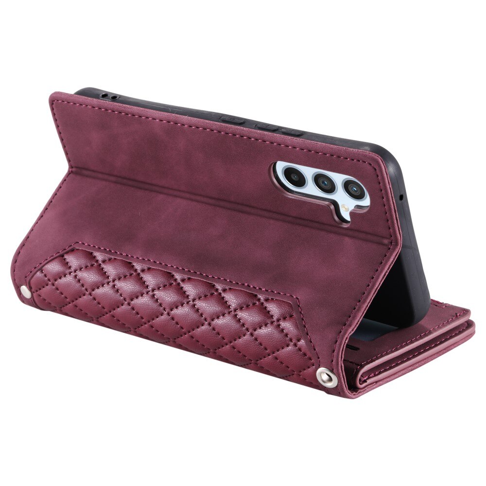 Plånboksväska Samsung Galaxy A54 Quilted Röd
