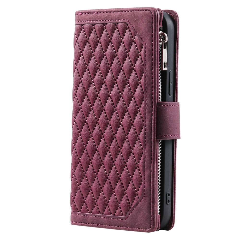 Plånboksväska Samsung Galaxy A54 Quilted röd