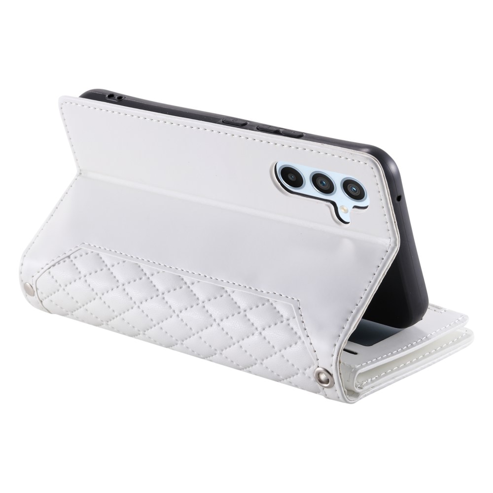 Plånboksväska Samsung Galaxy A54 Quilted Vit