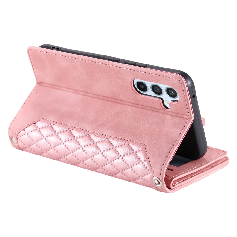 Plånboksväska Samsung Galaxy A14 Quilted rosa