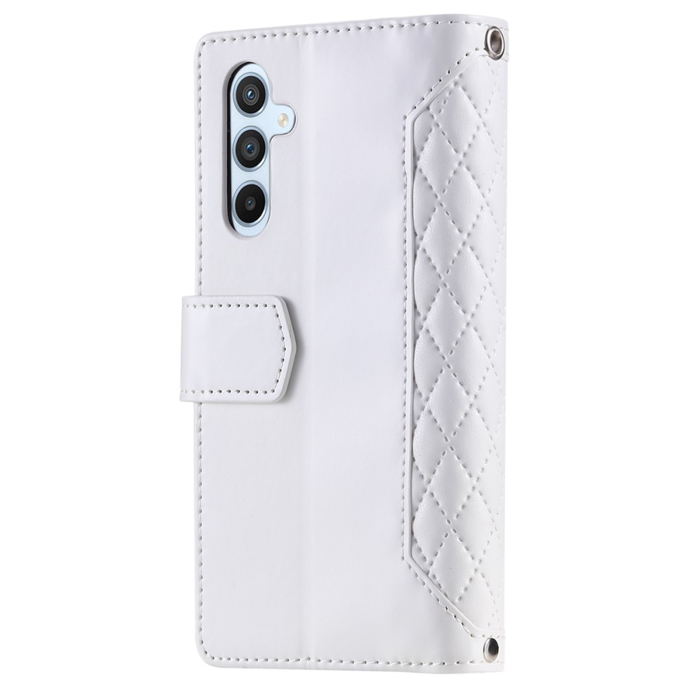 Plånboksväska Samsung Galaxy A14 Quilted Vit