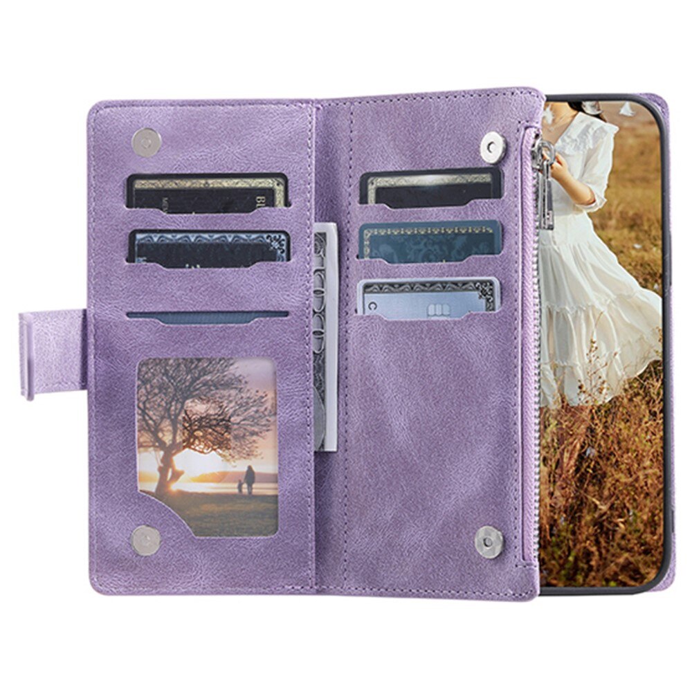 Plånboksväska Samsung Galaxy A14 Quilted Lila