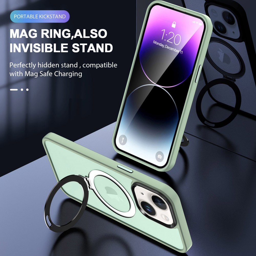 Hybridskal MagSafe Ring iPhone 14 ljusgrön