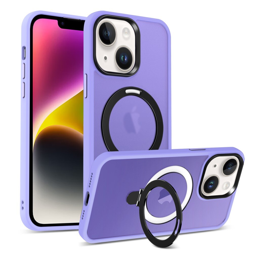 Hybridskal MagSafe Ring iPhone 14 Lila