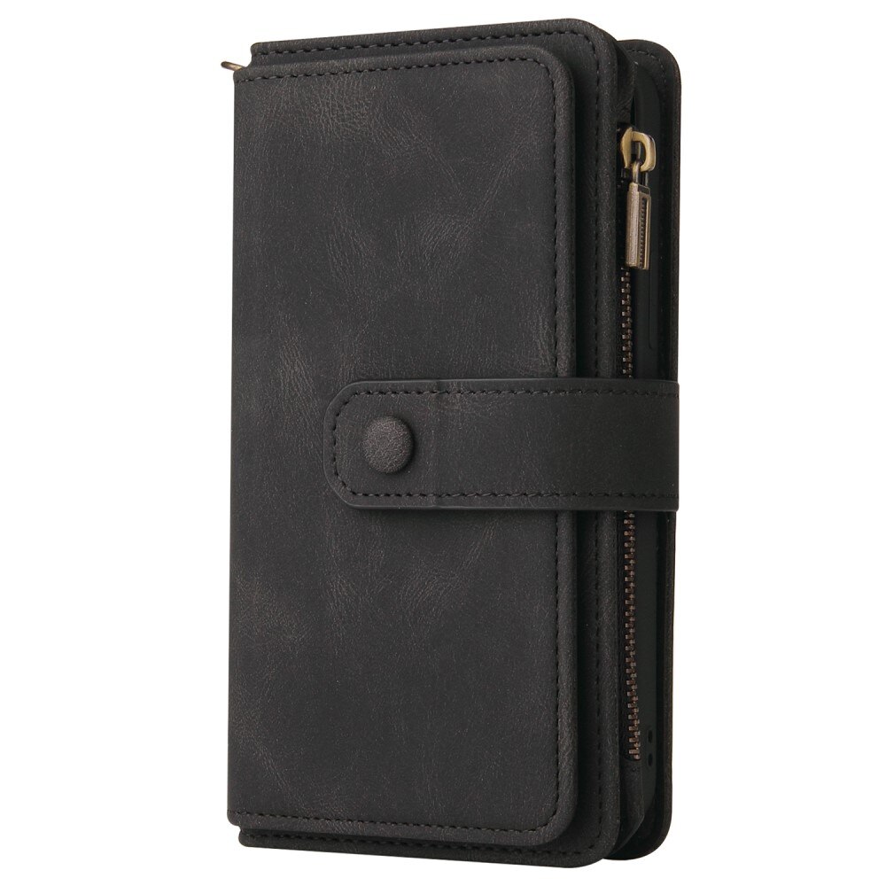 Leather Multi-Wallet Motorola Moto G53 svart