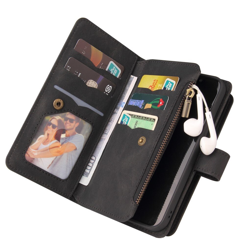 Leather Multi-Wallet Motorola Moto G23 svart