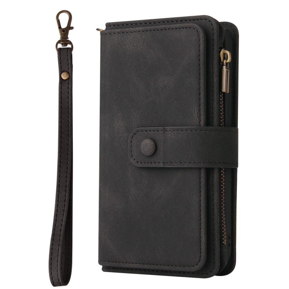 Leather Multi-Wallet Motorola Moto E13 svart