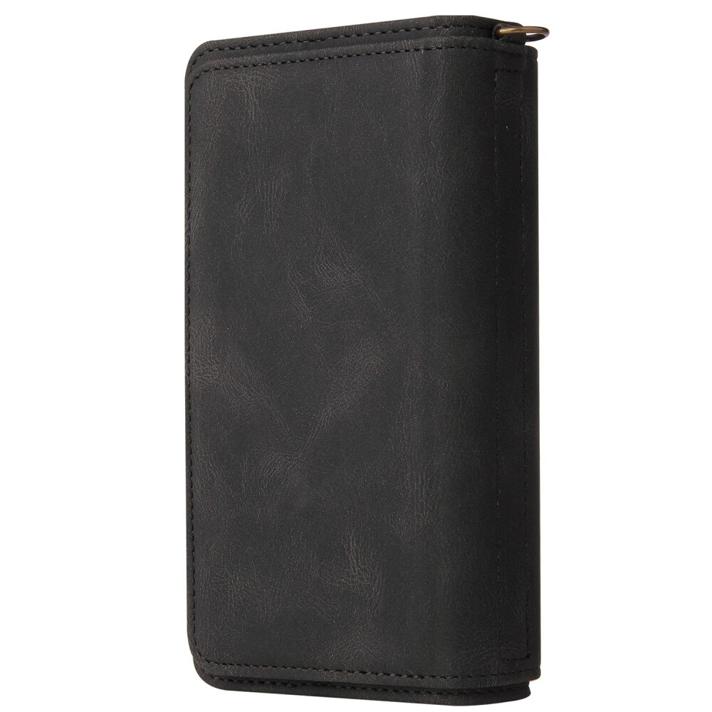 Leather Multi-Wallet Motorola Moto E13 svart