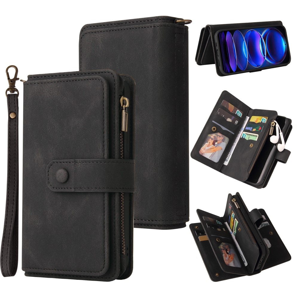 Leather Multi-Wallet Xiaomi Redmi Note 12 Pro 5G svart