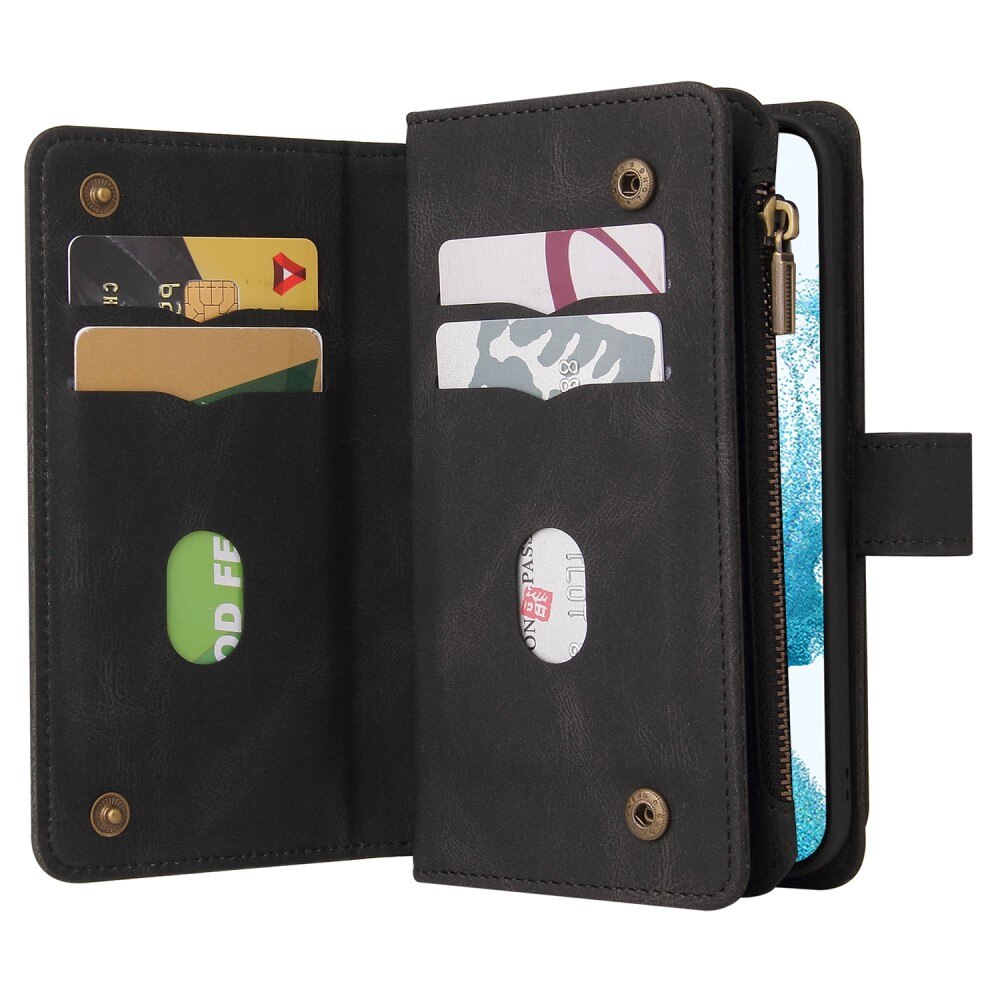 Leather Multi-Wallet Samsung Galaxy A54 svart