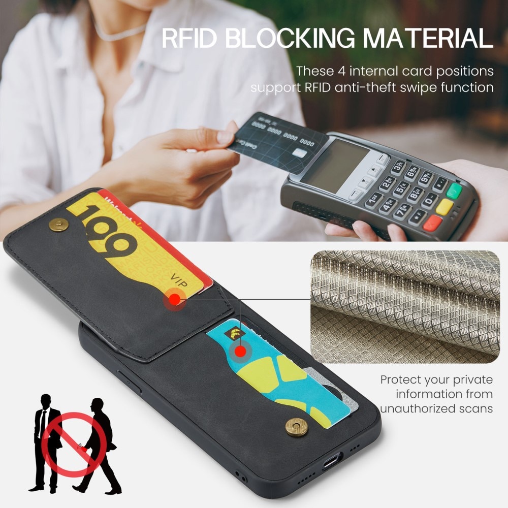 Multi-slot Skal RFID iPhone 12/12 Pro svart