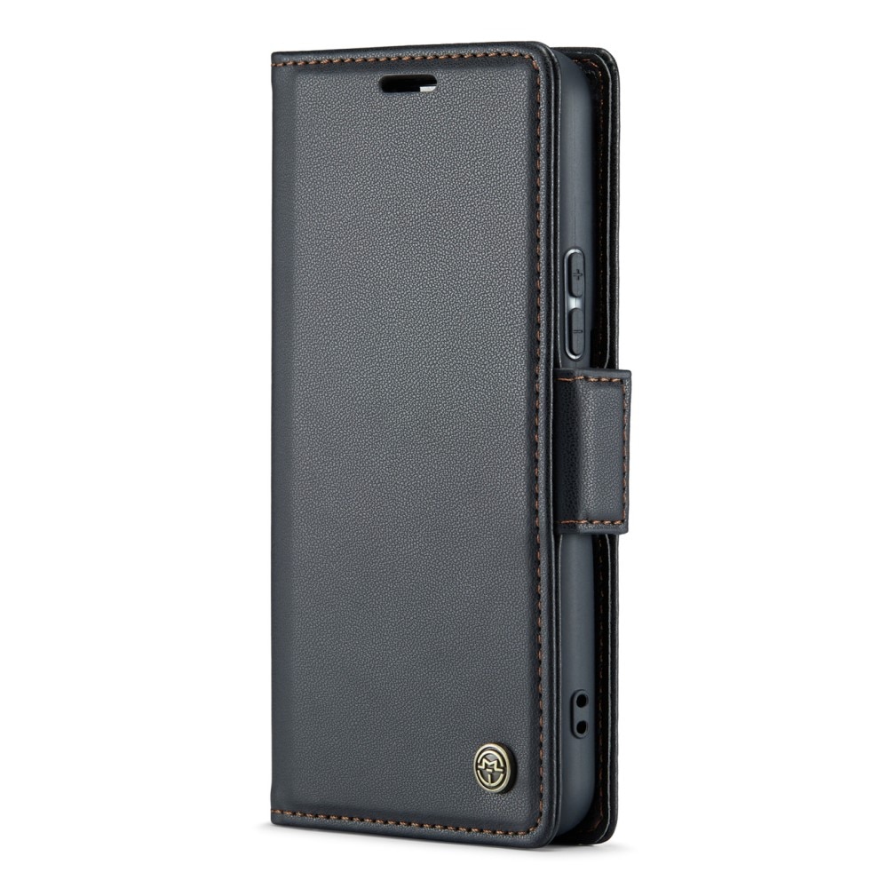 Slim Plånboksfodral RFID-skydd Samsung Galaxy S22 svart