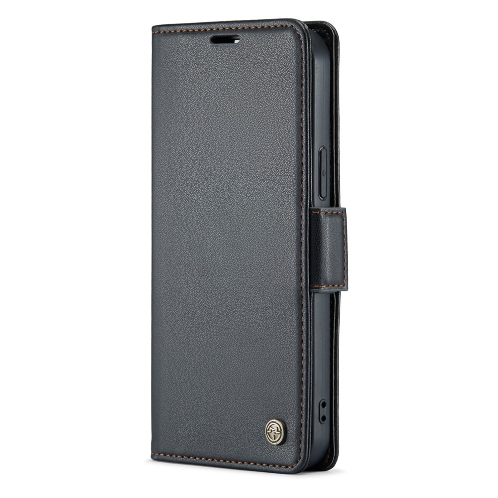 Slim Plånboksfodral RFID-skydd iPhone 14 Pro svart