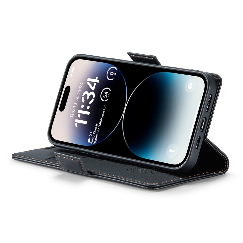 Slim Plånboksfodral RFID-skydd iPhone 7 Plus/iPhone 8 Plus Svart