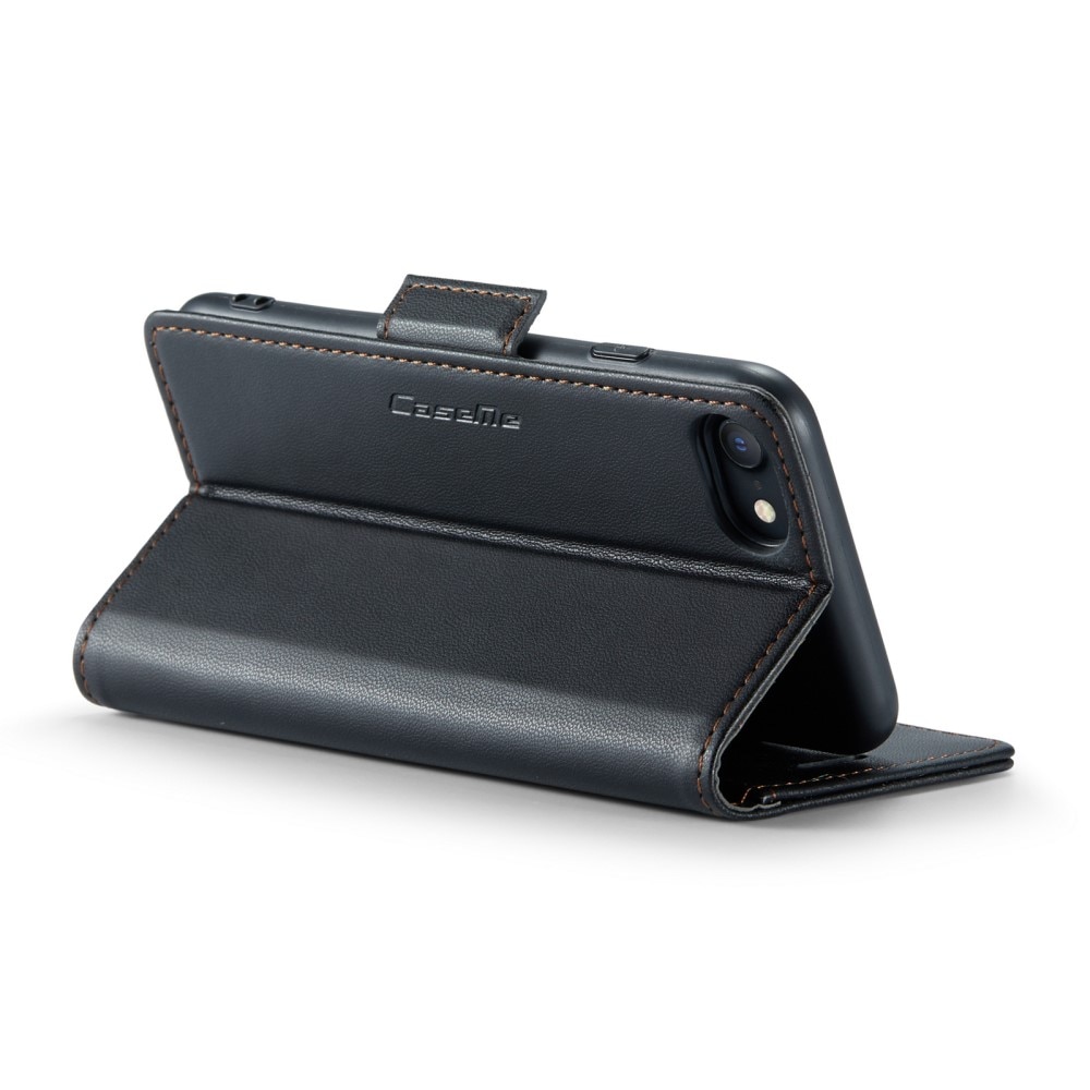 Slim Plånboksfodral RFID-skydd iPhone 8 svart