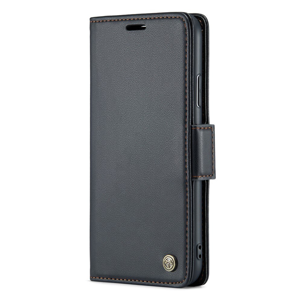 Slim Plånboksfodral RFID-skydd iPhone Xr Svart