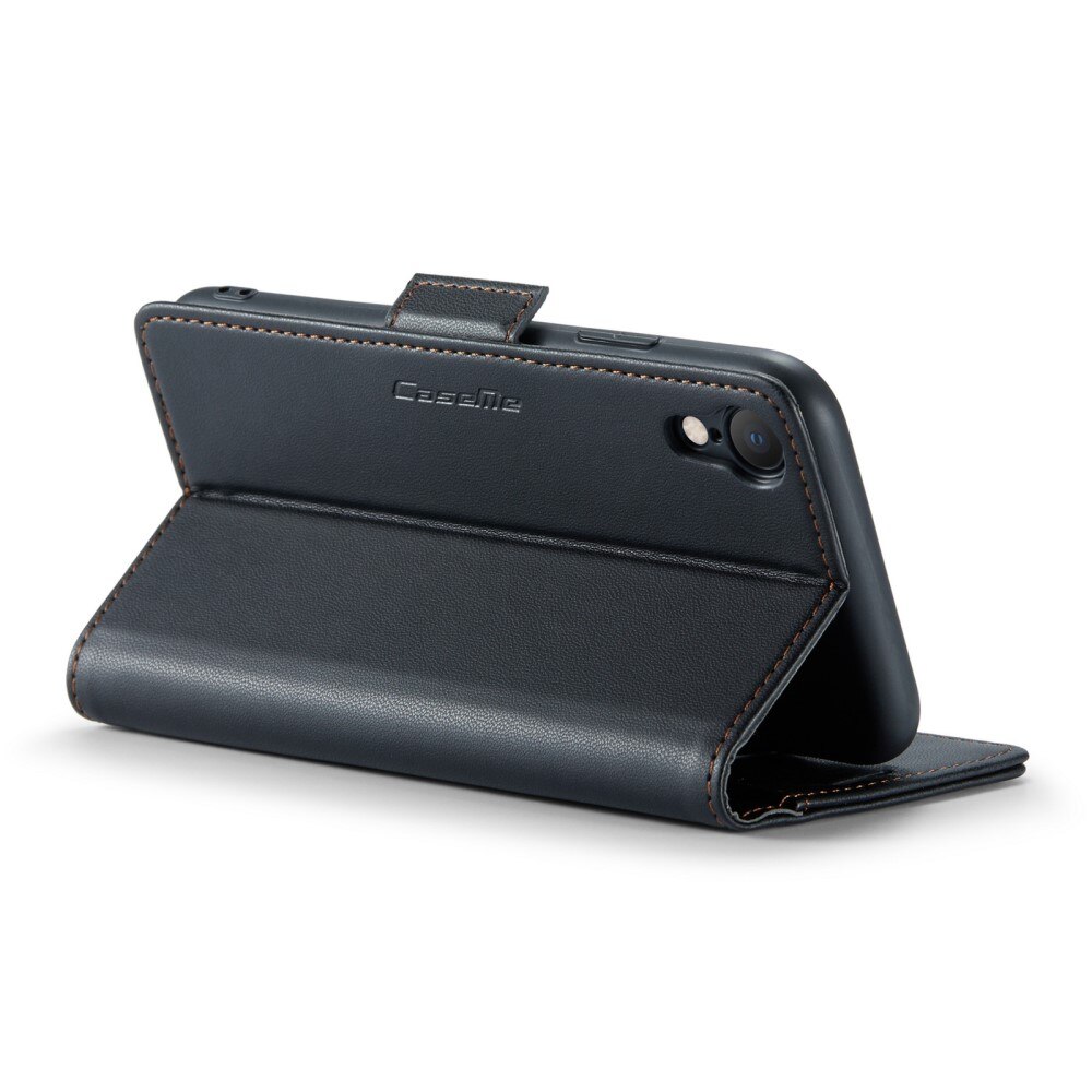 Slim Plånboksfodral RFID-skydd iPhone Xr Svart