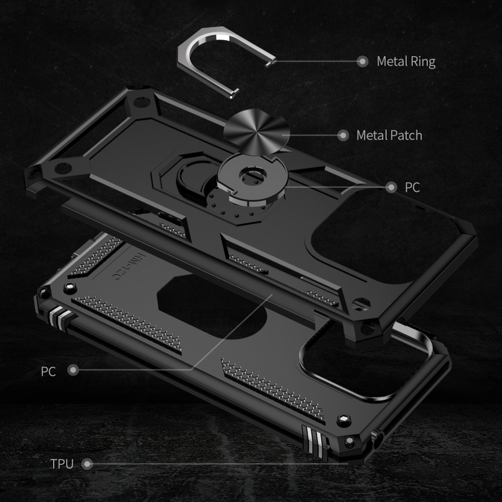 Hybridskal Tech Ring Xiaomi Redmi 12C svart