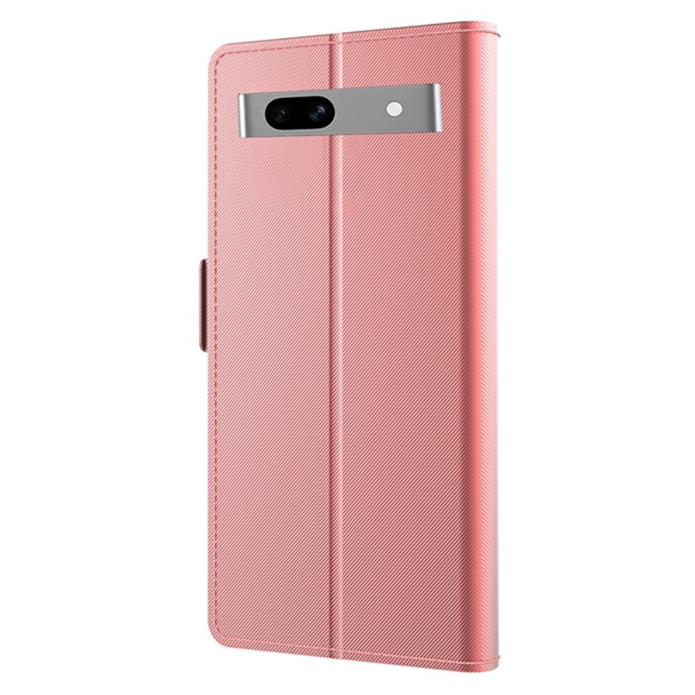 Plånboksfodral Spegel Google Pixel 7a rosa guld