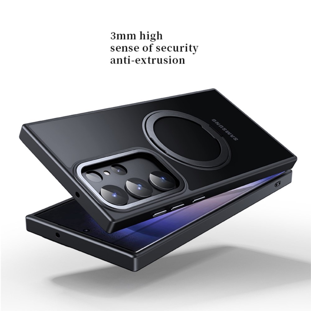 Hybridskal MagSafe Ring Kickstand Samsung Galaxy S23 Ultra svart