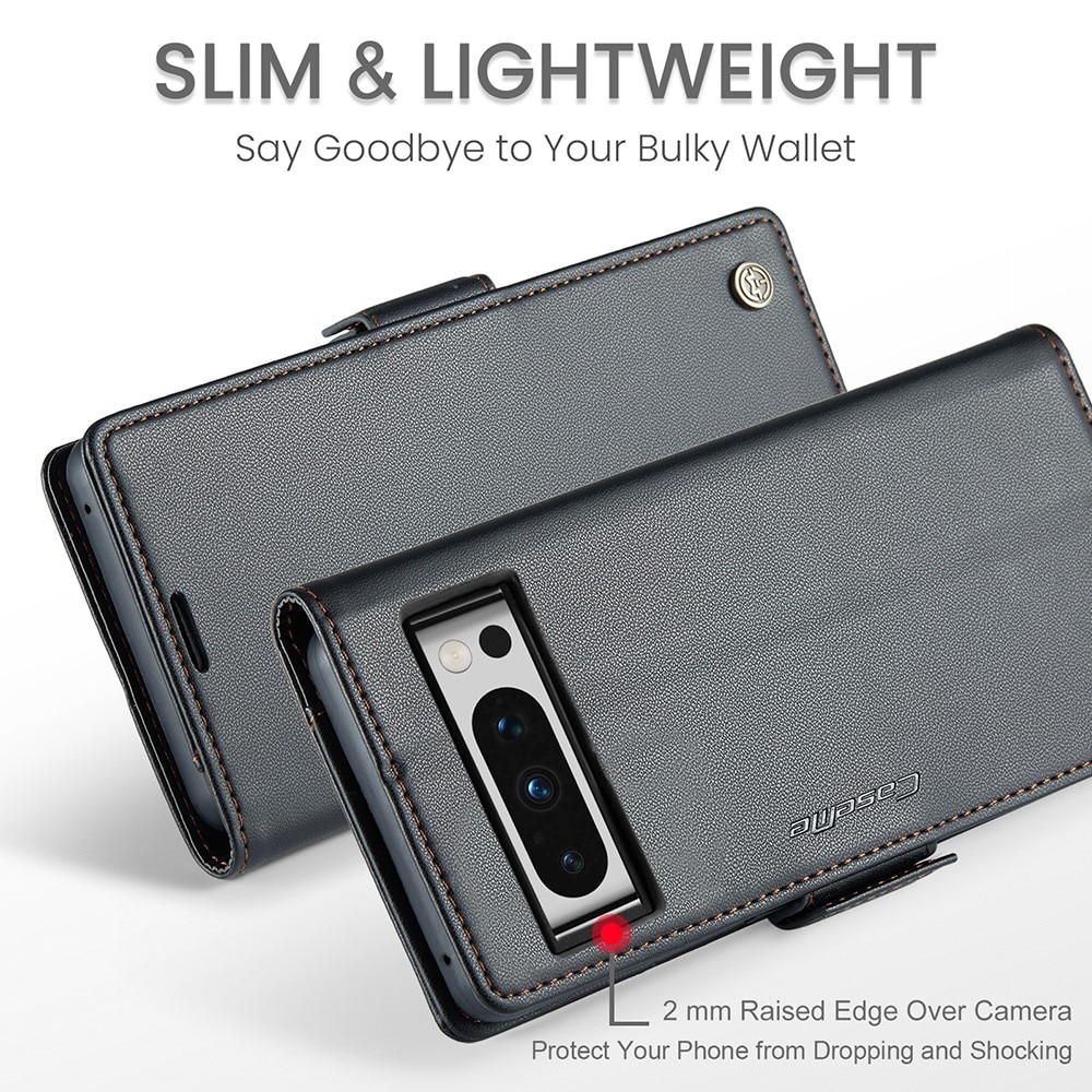 Slim Plånboksfodral RFID-skydd Google Pixel 8 Pro svart