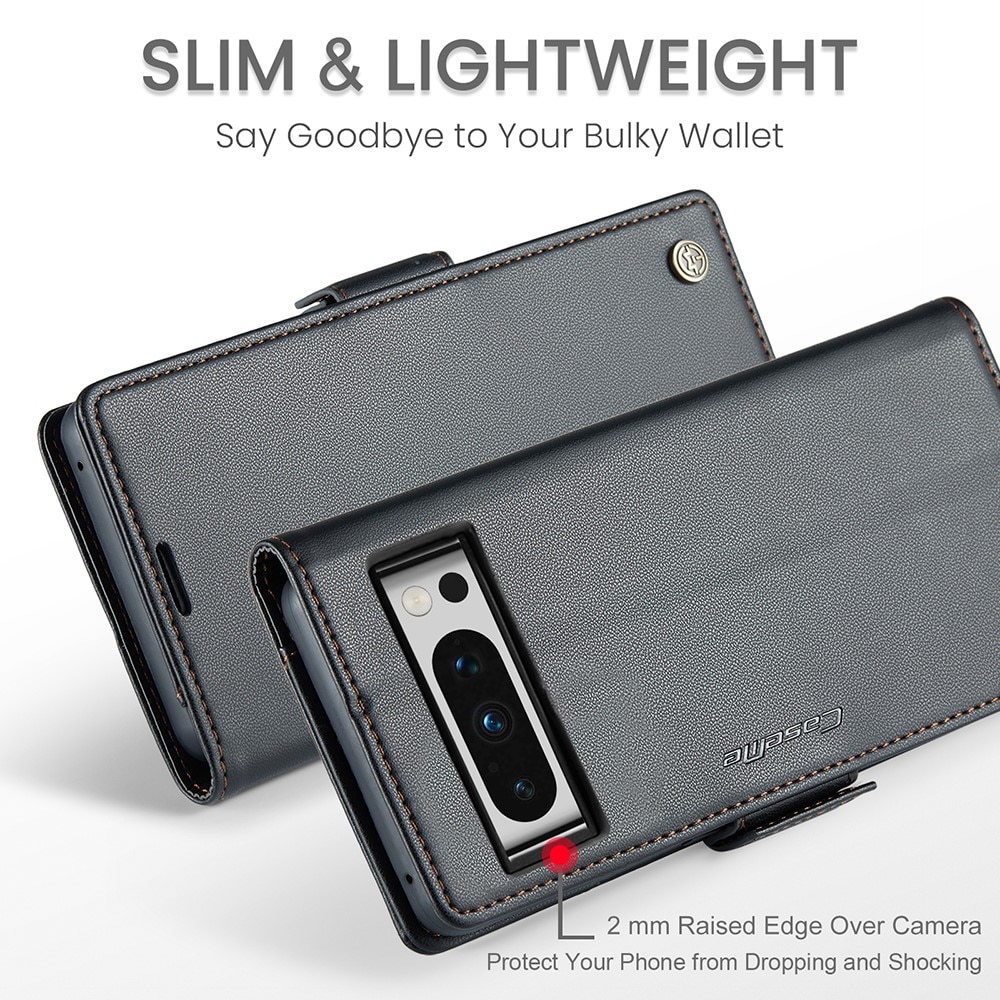 Slim Plånboksfodral RFID-skydd Google Pixel 8 Pro Svart