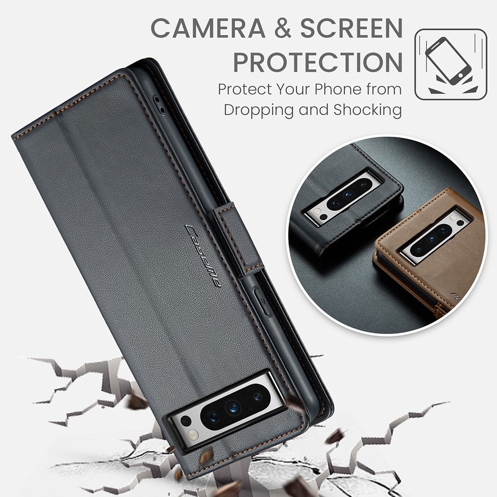 Slim Plånboksfodral RFID-skydd Google Pixel 8 Pro Svart