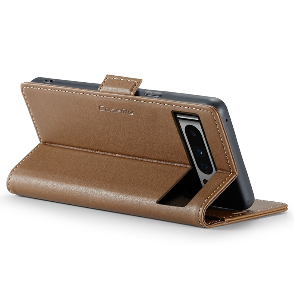 Slim Plånboksfodral RFID-skydd Google Pixel 8 Pro Brun