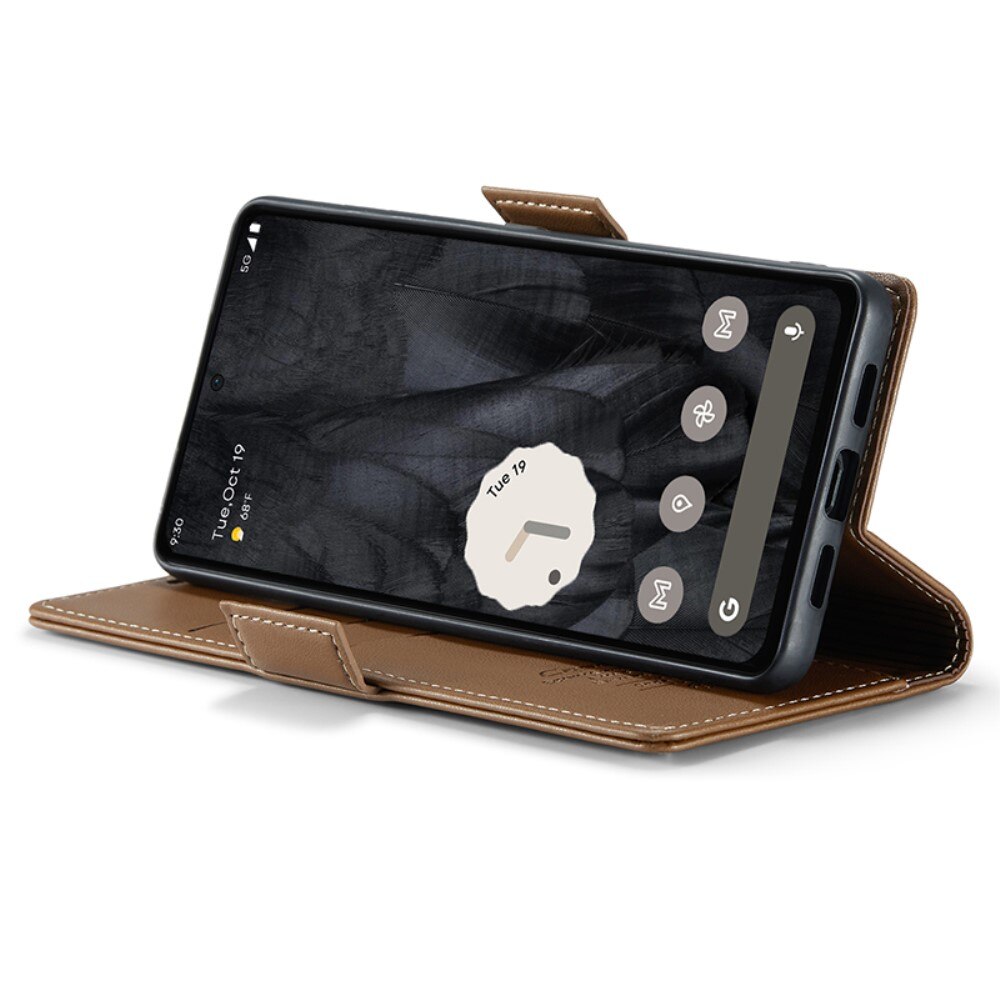 Slim Plånboksfodral RFID-skydd Google Pixel 8 Pro Brun