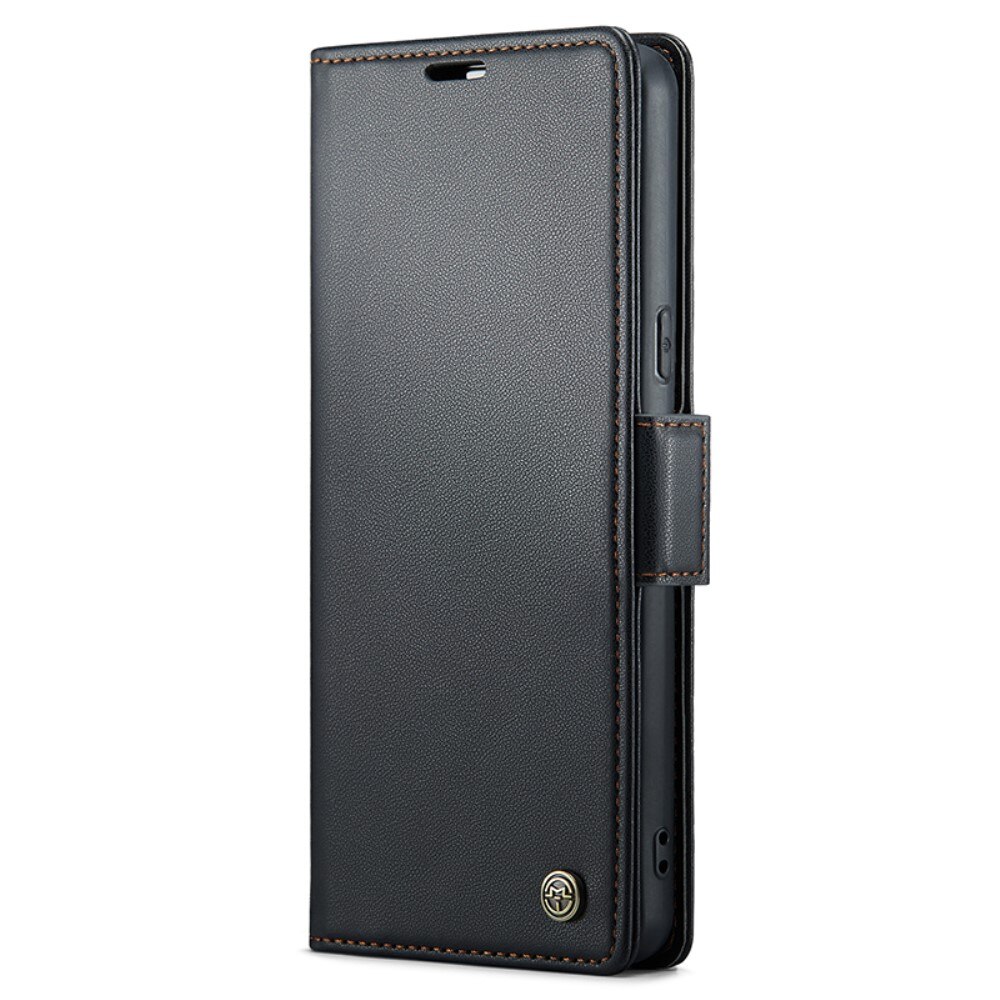 Slim Plånboksfodral RFID-skydd Google Pixel 7a Svart