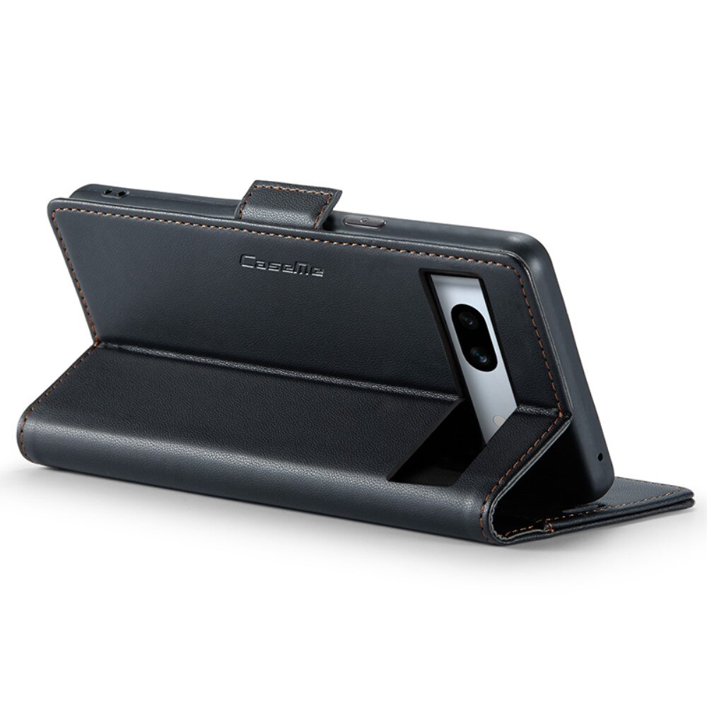 Slim Plånboksfodral RFID-skydd Google Pixel 7a Svart