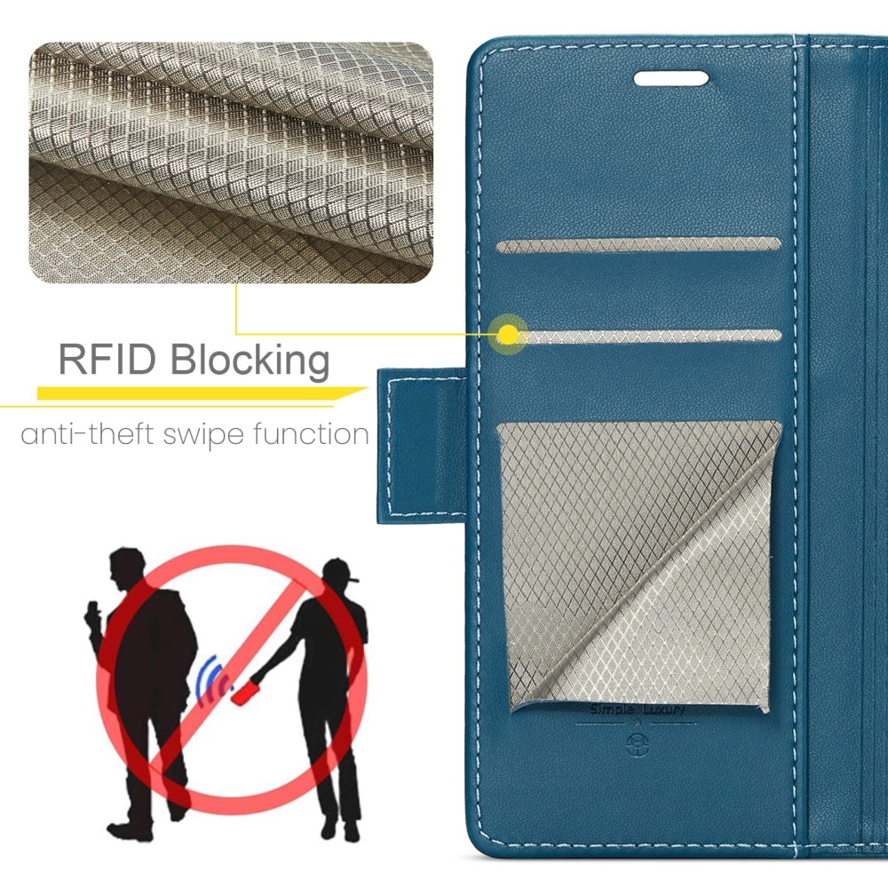 Slim Plånboksfodral RFID-skydd Google Pixel 8 blå