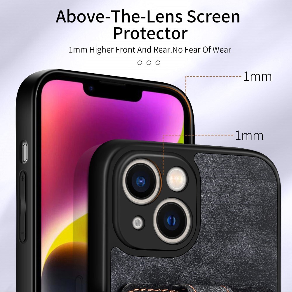 Plånboksskal med Greppring iPhone 14 svart