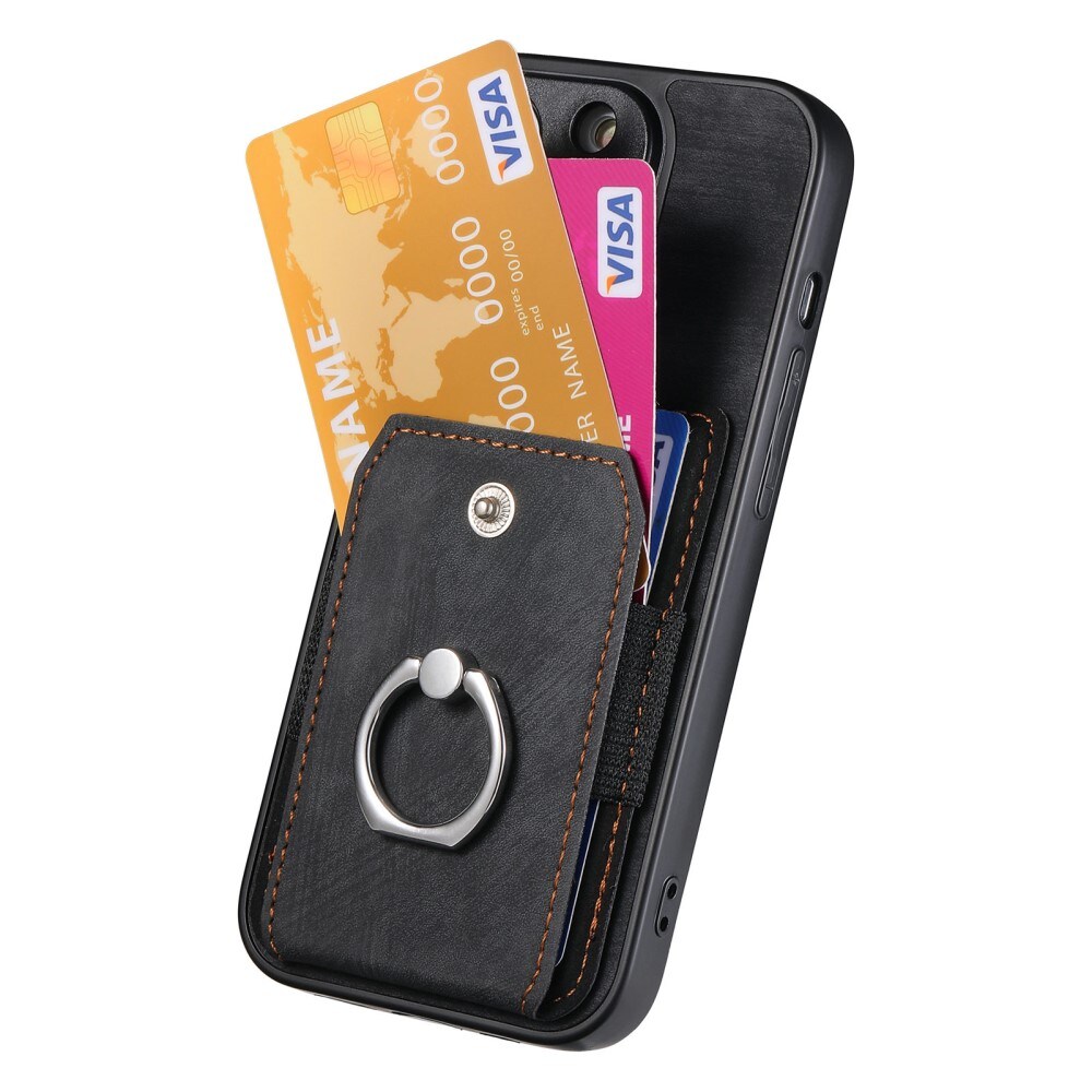 Plånboksskal med Greppring iPhone 14 svart